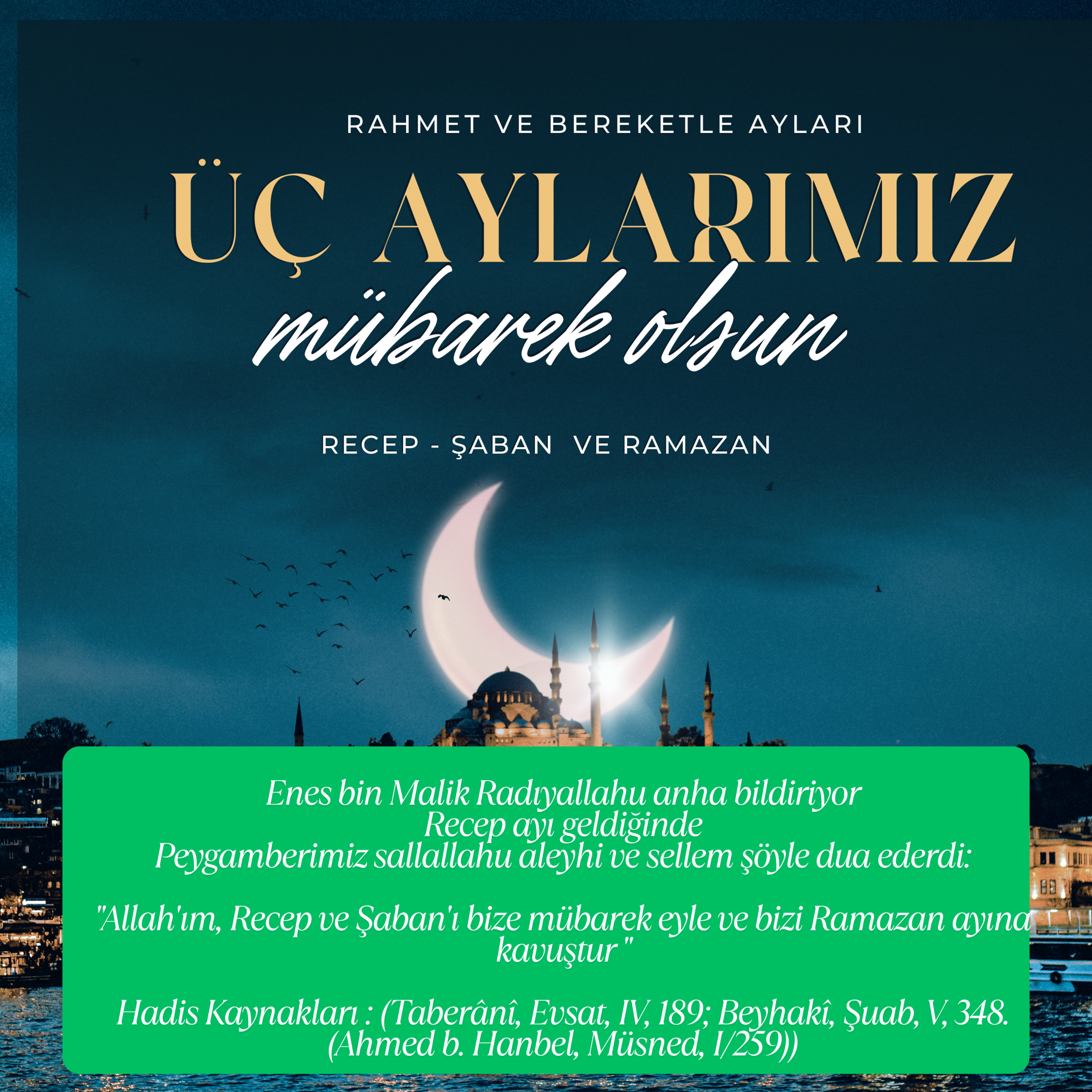 üç aylarımız Mübarek olsun