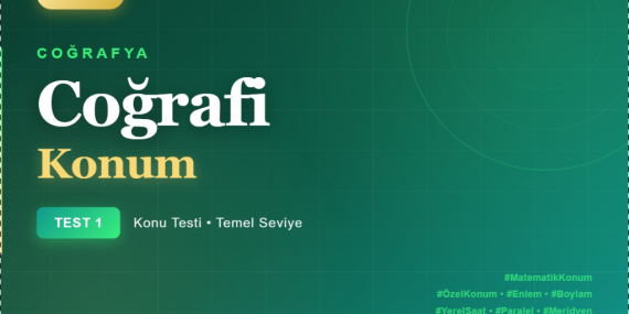Coğrafya kpss coğrafi konum konu testi temel seviye test 1